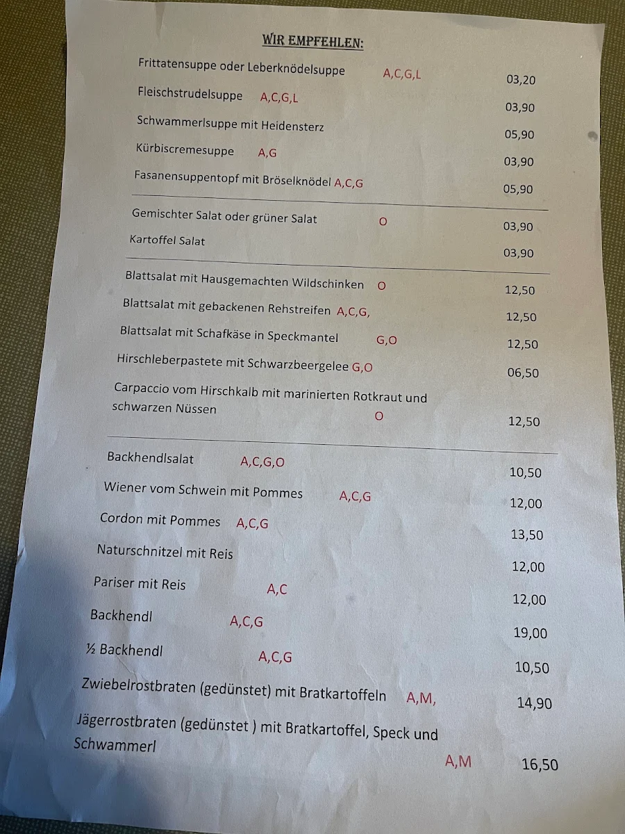 Speisekarte photo 2