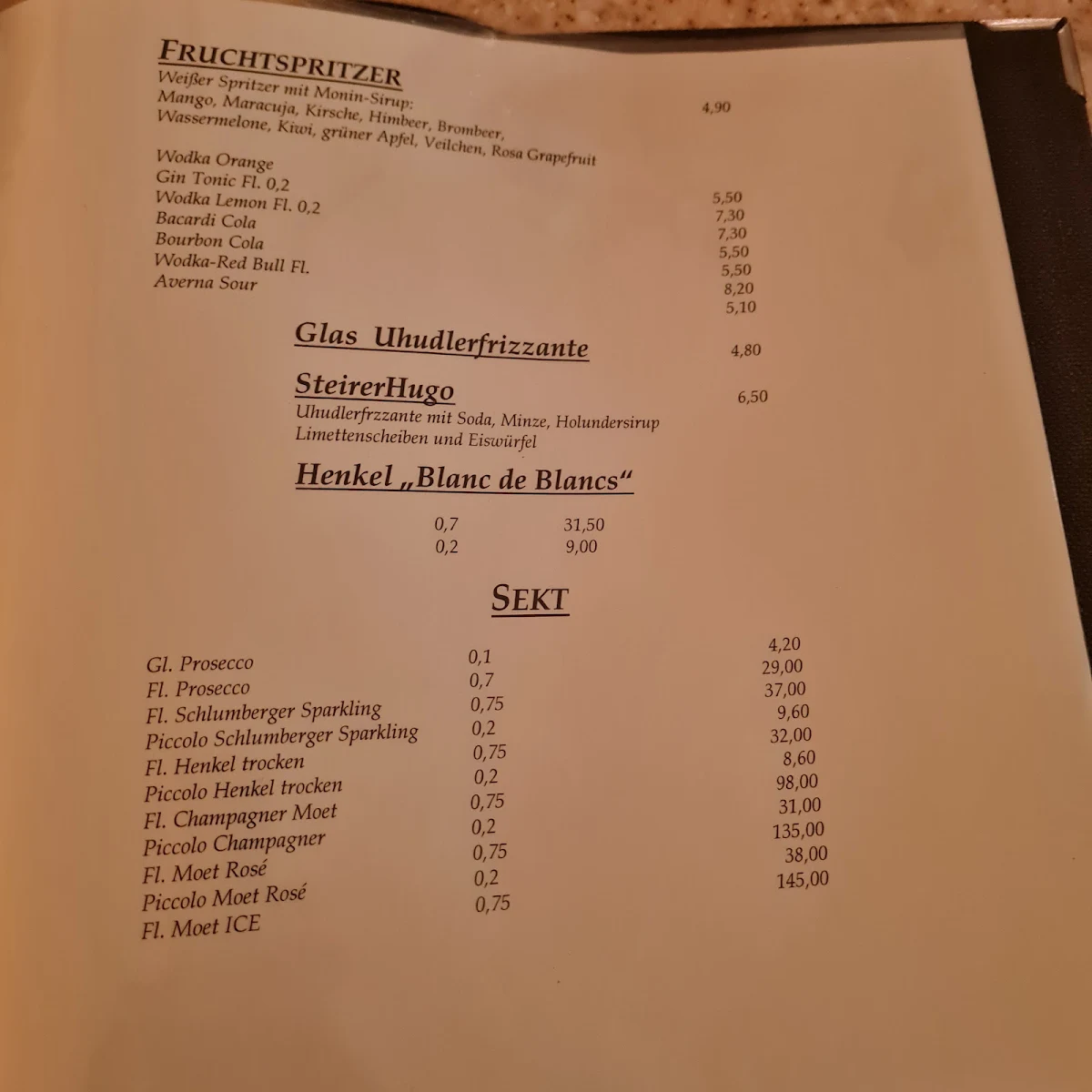 Speisekarte photo 1