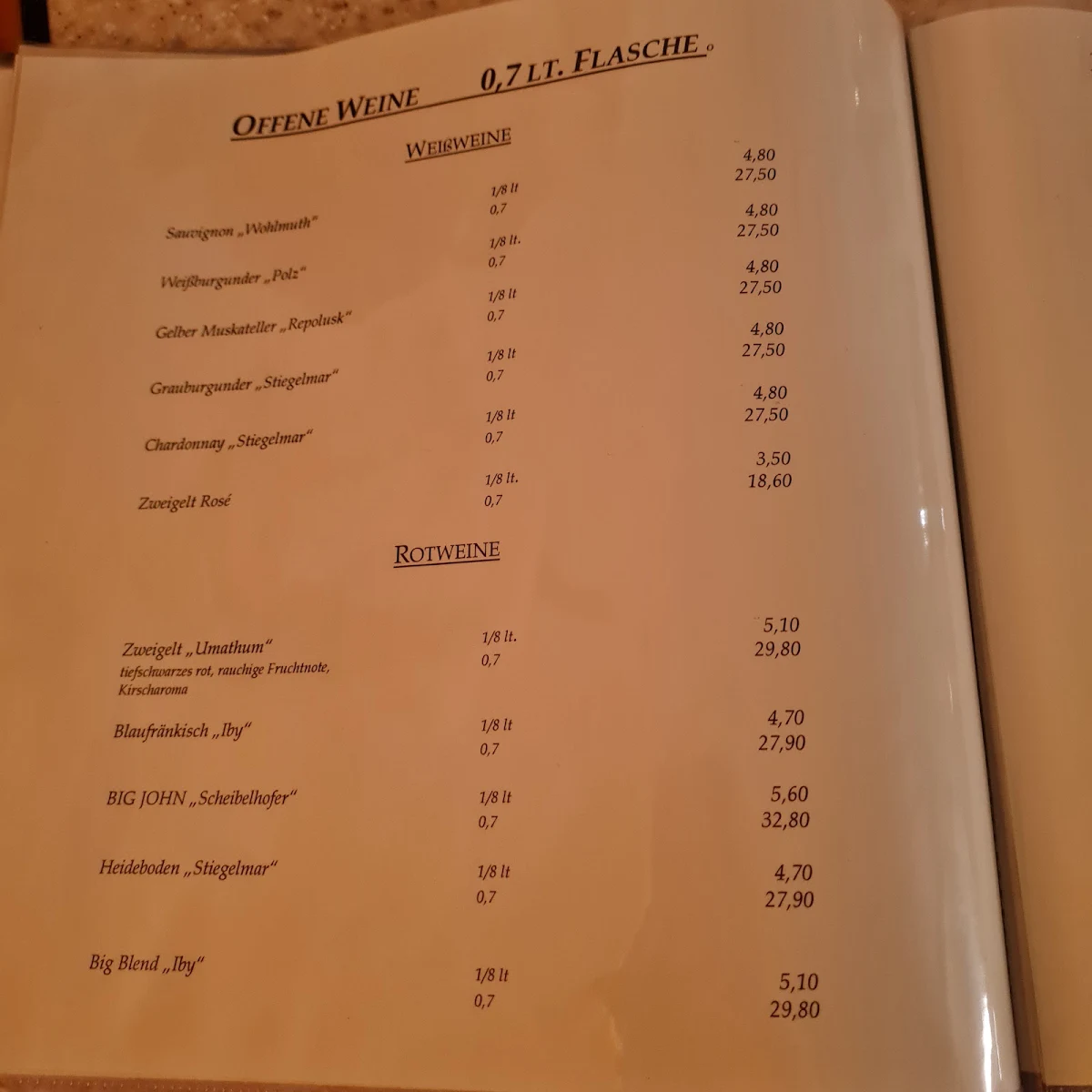 Speisekarte photo 6