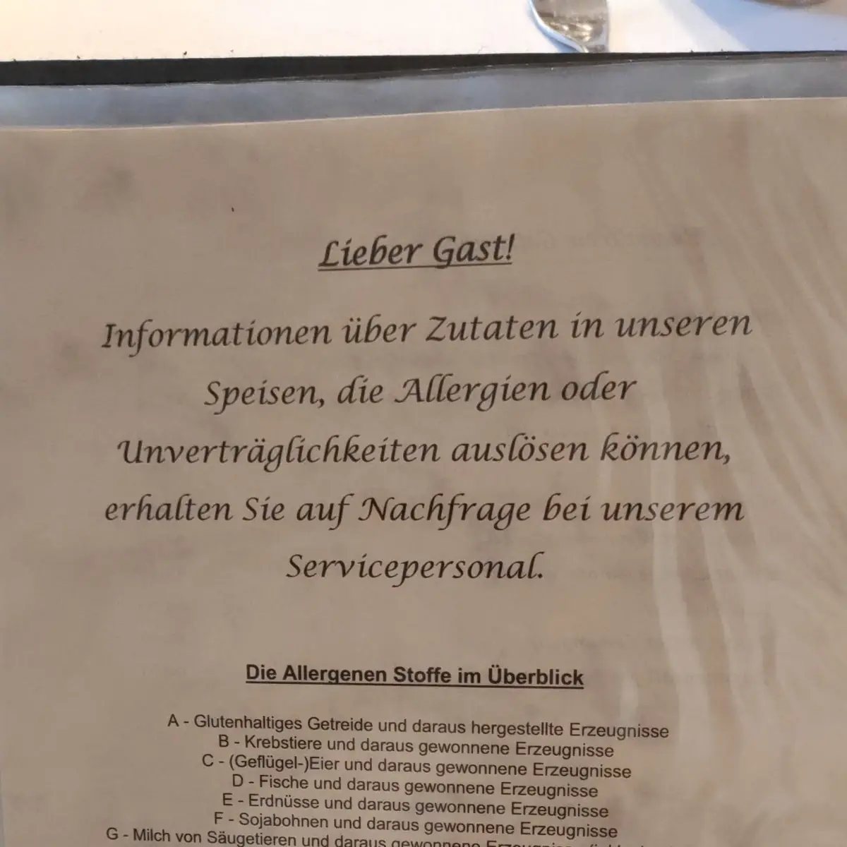 Speisekarte photo 1