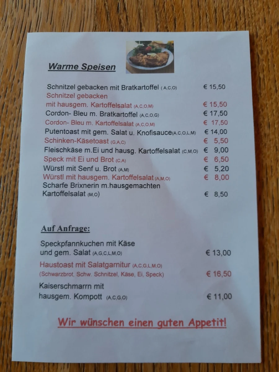 Speisekarte photo 2