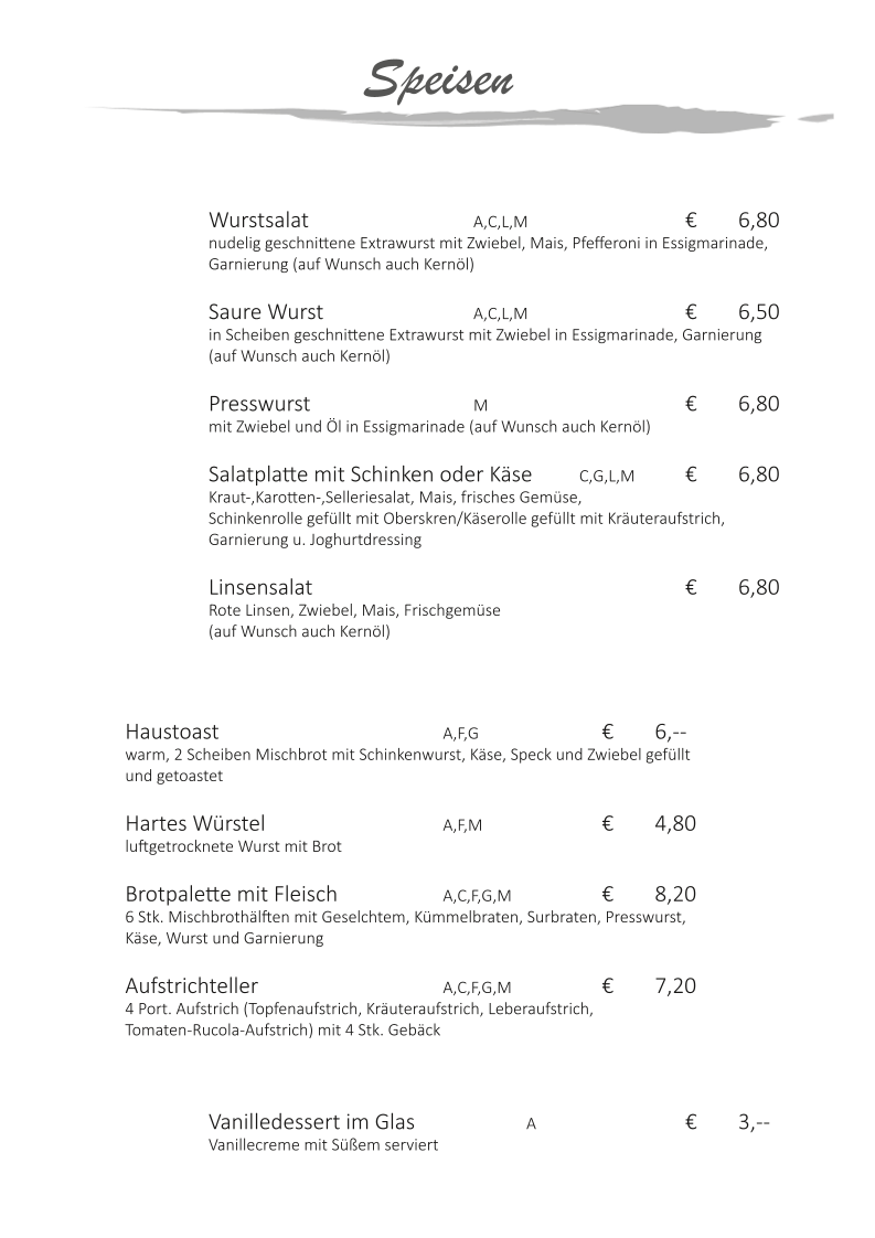Speisekarte photo 5