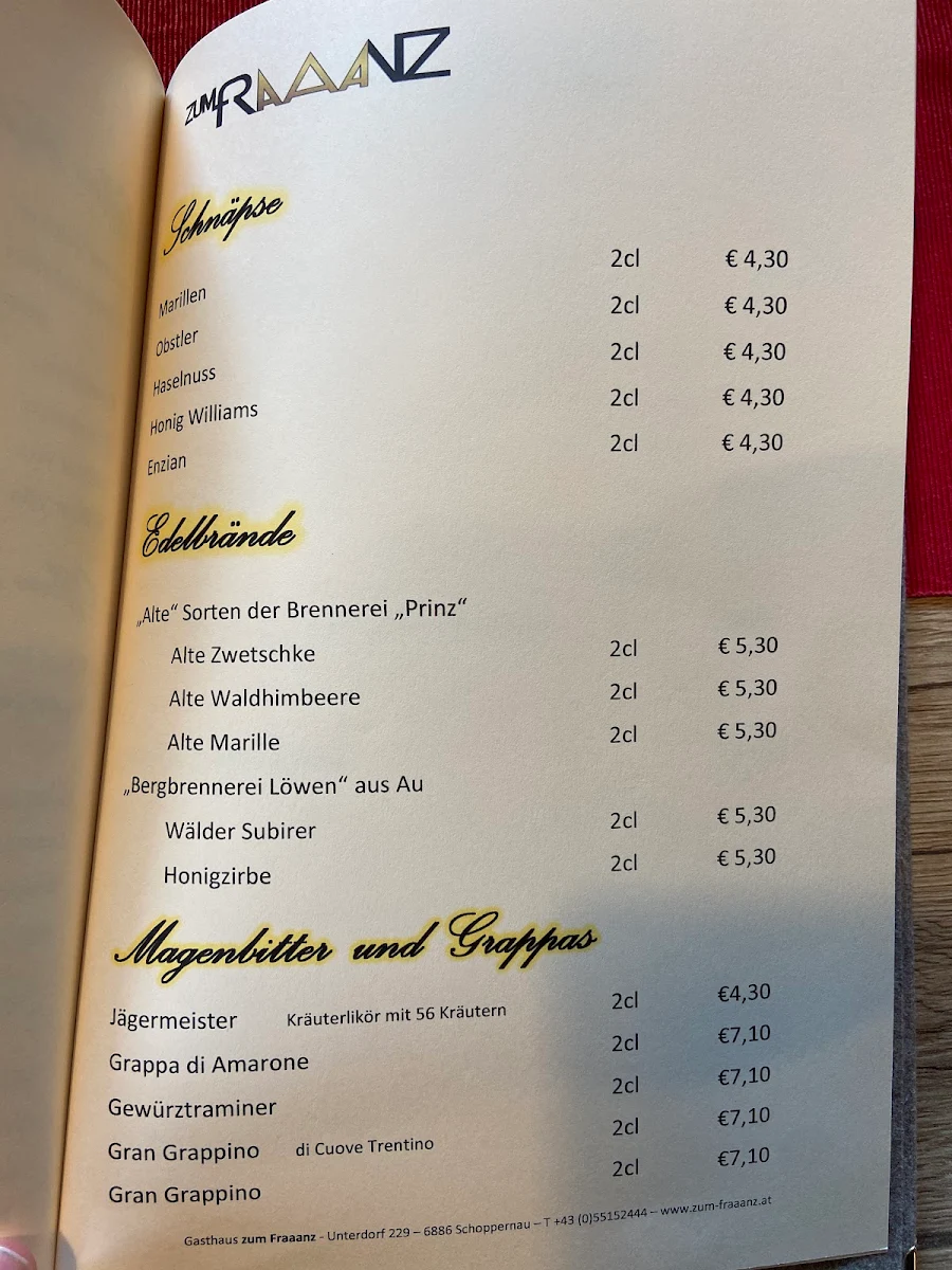 Speisekarte photo 1