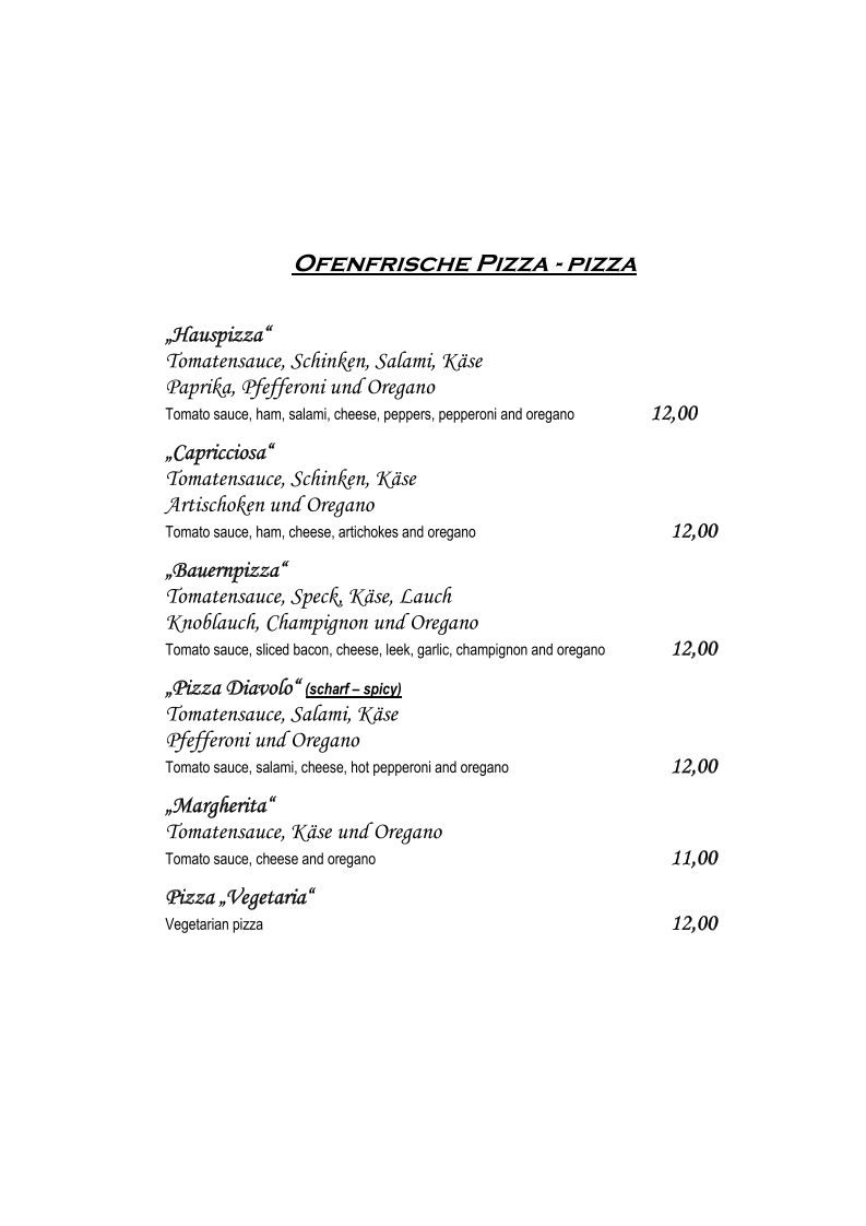 Speisekarte photo 5