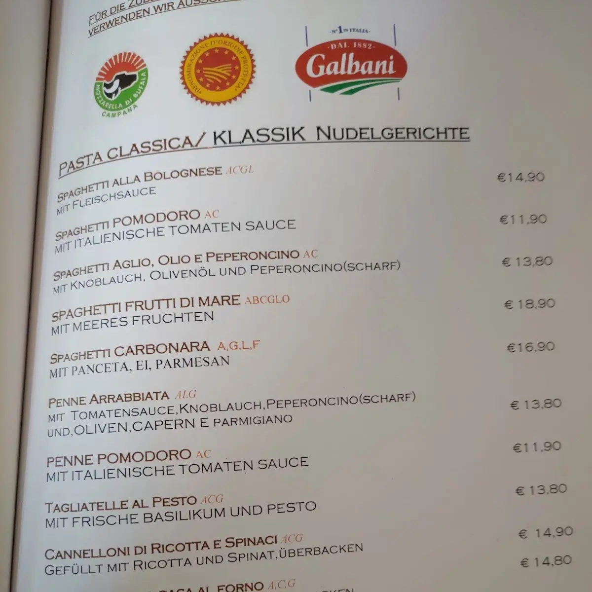 Speisekarte photo 2