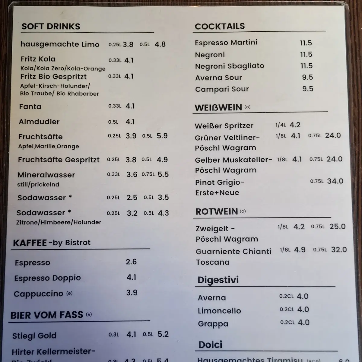 Speisekarte photo 1
