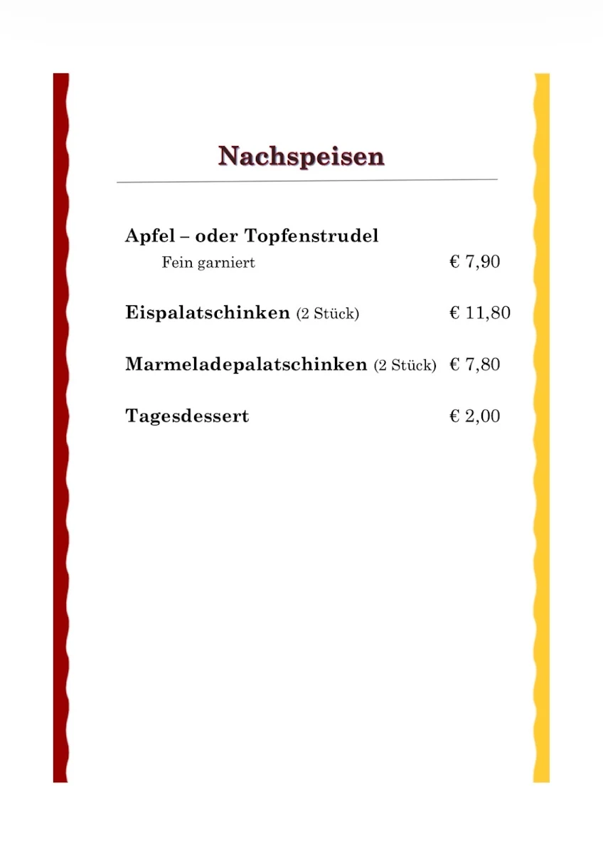 Speisekarte photo 4