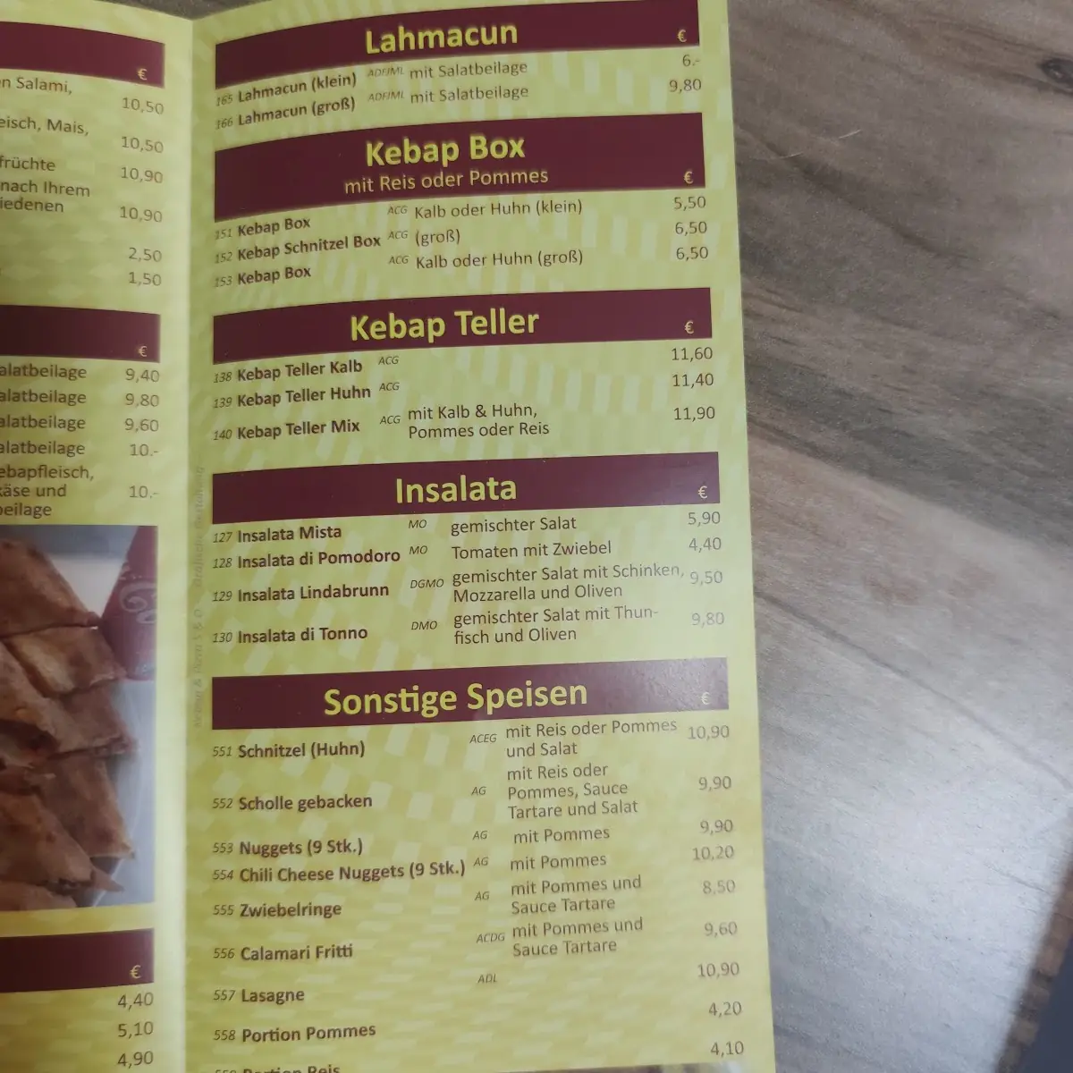 Speisekarte photo 3