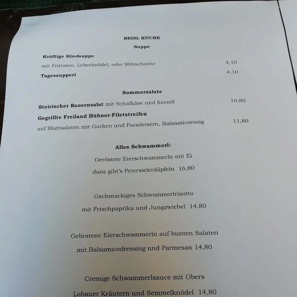 Speisekarte photo 3