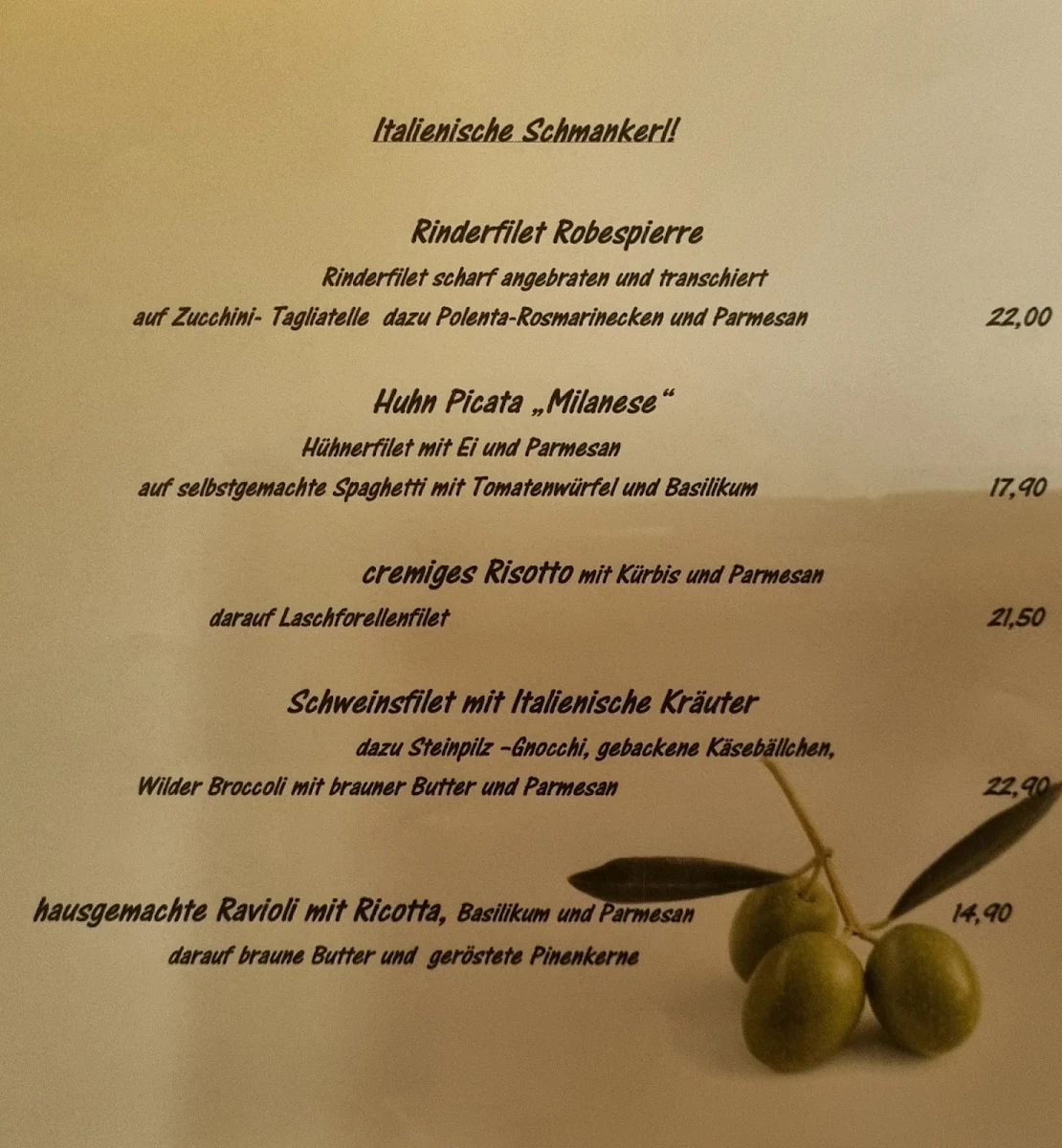 Speisekarte photo 2