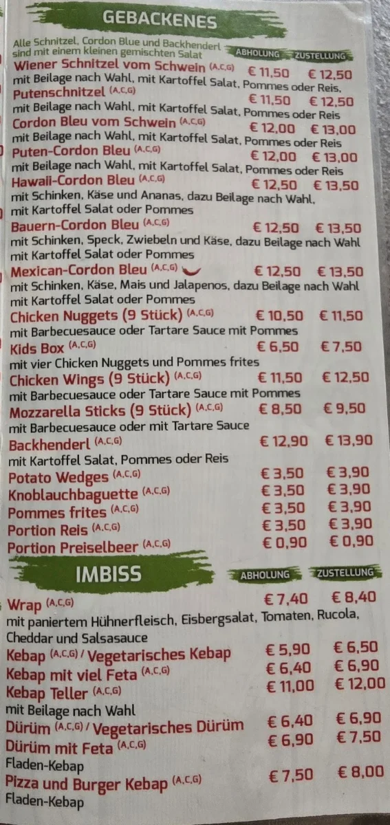 Speisekarte photo 3
