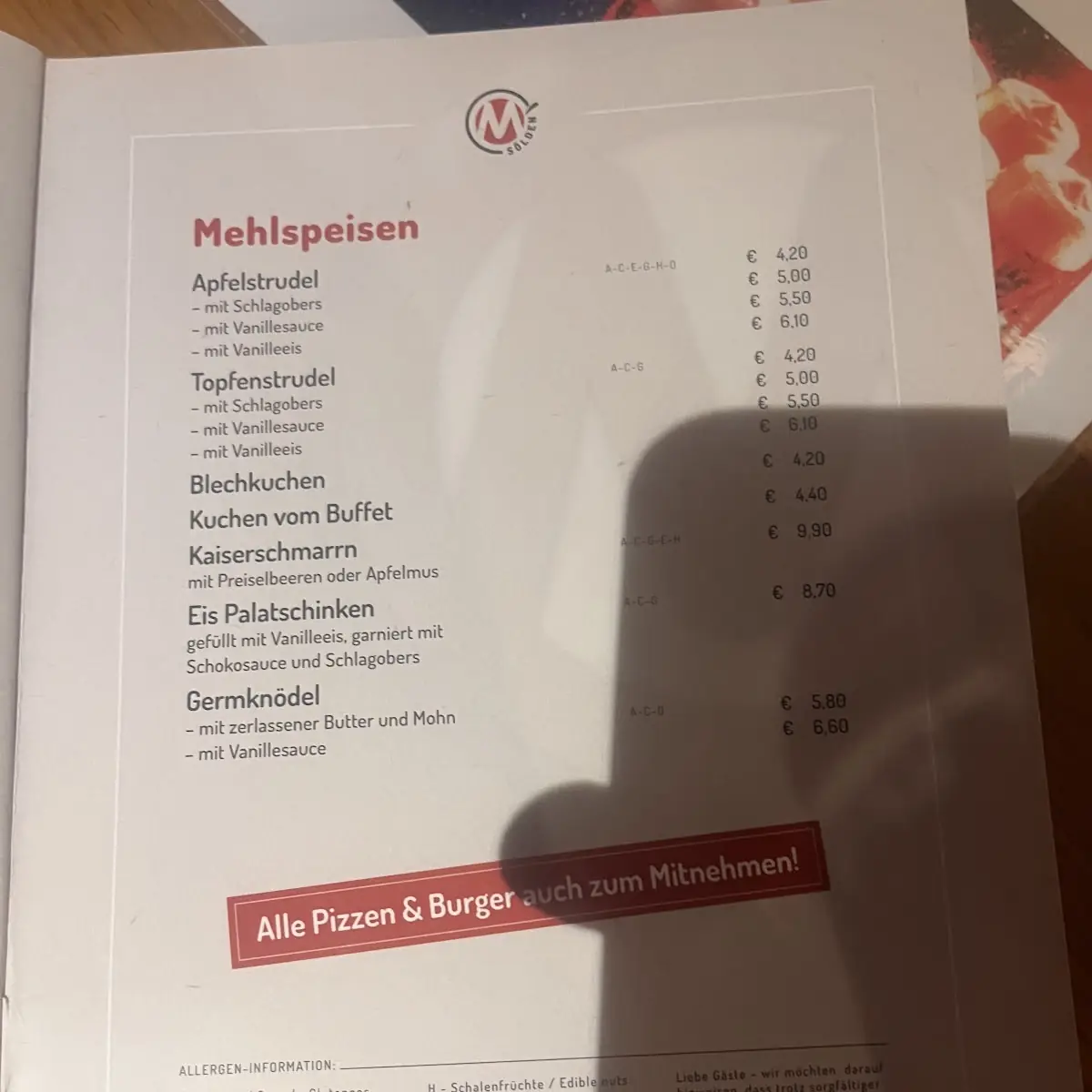 Speisekarte photo 2