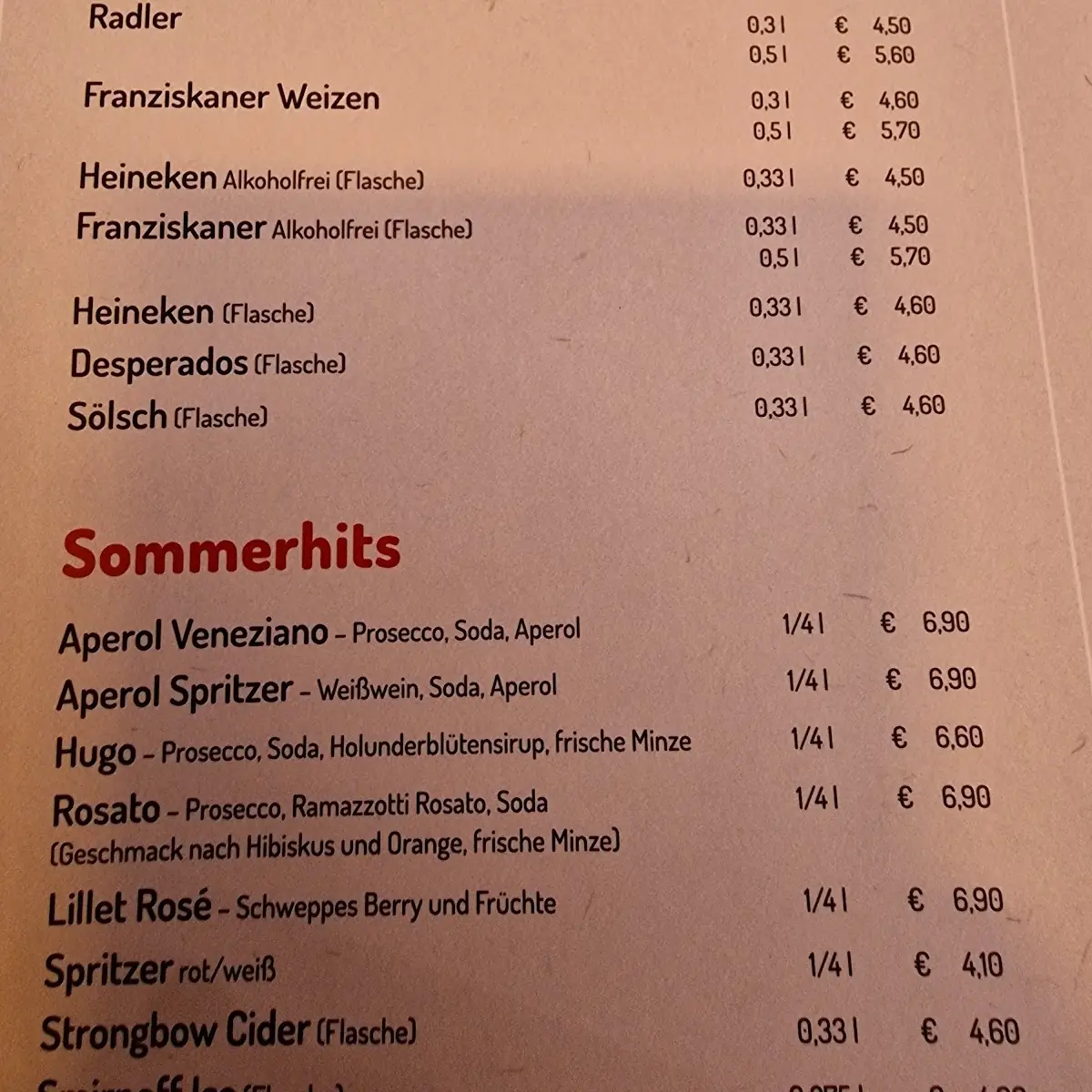 Speisekarte photo 4