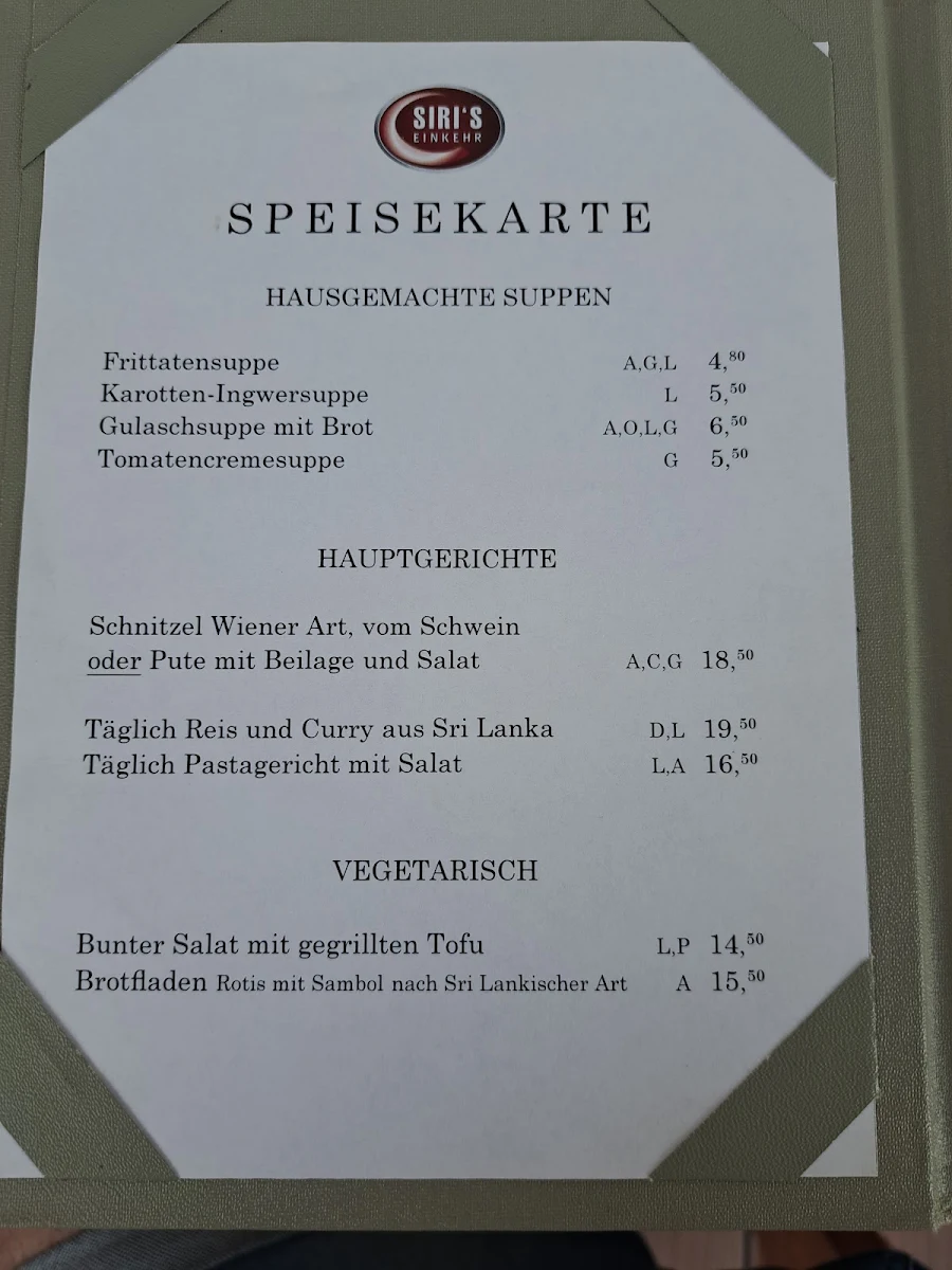 Speisekarte photo 1