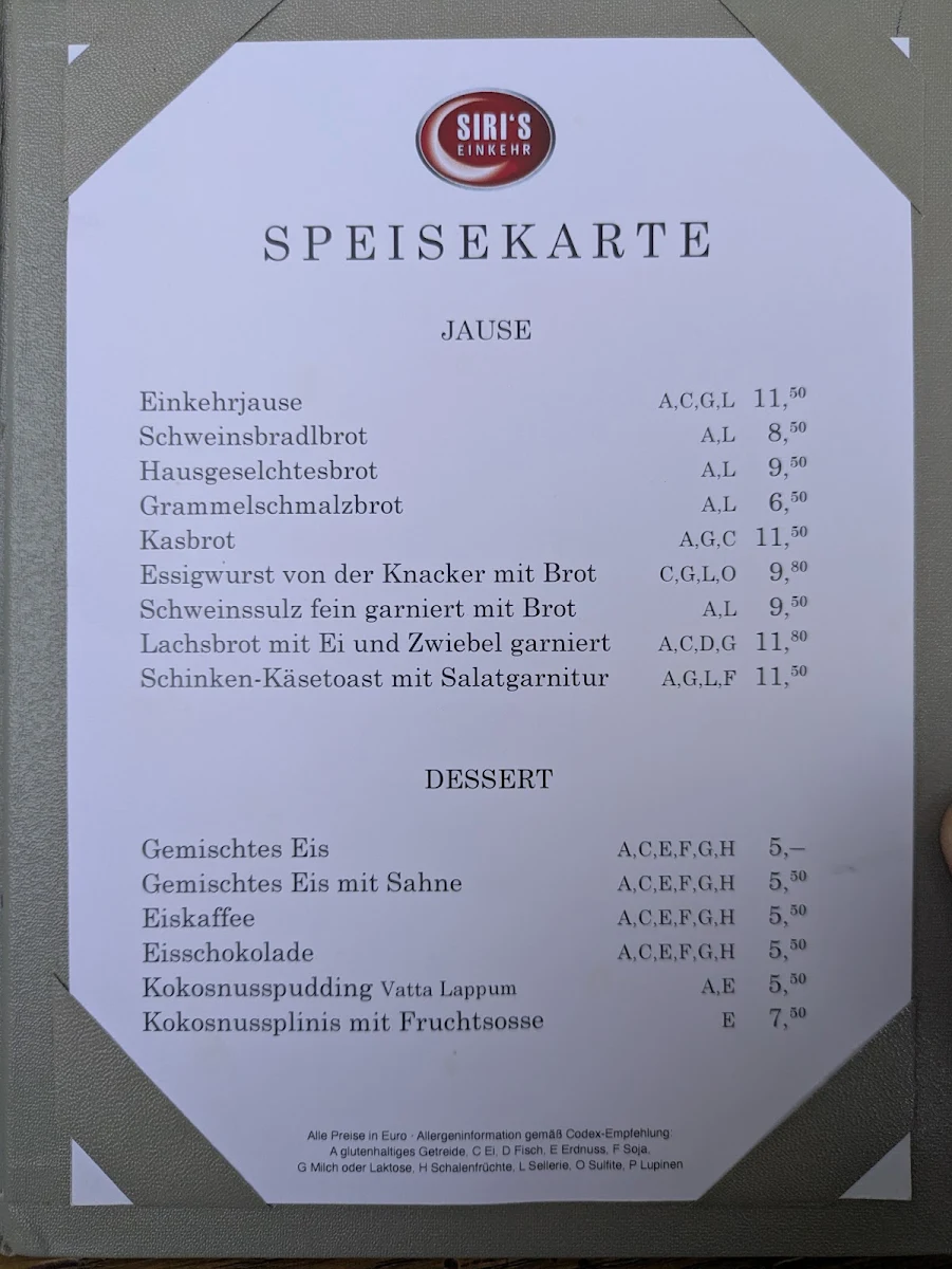 Speisekarte photo 2