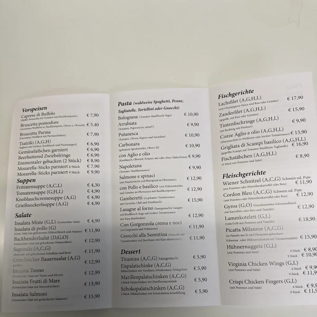 Speisekarte photo 1