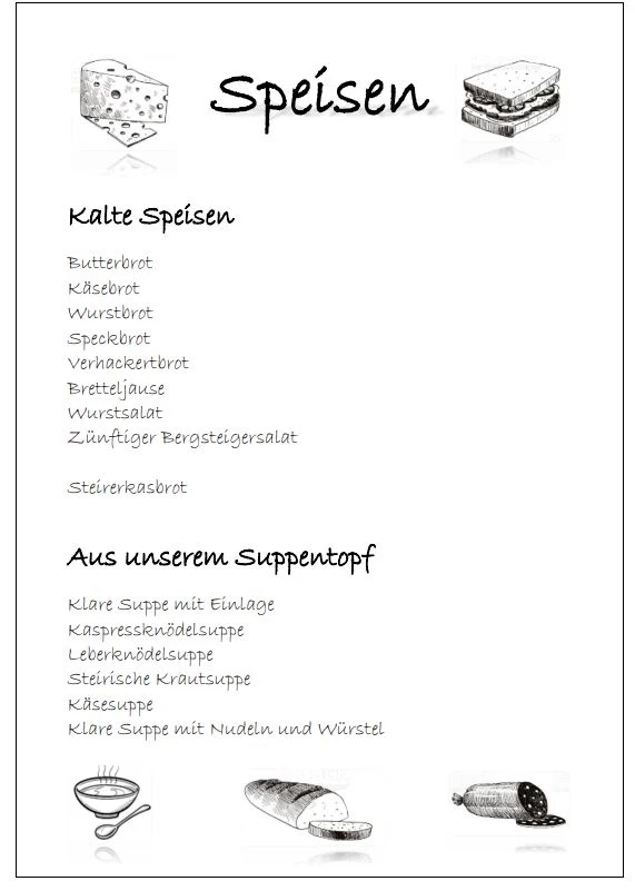 Speisekarte photo 4