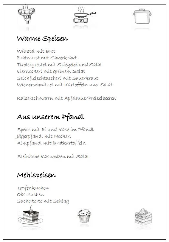 Speisekarte photo 5
