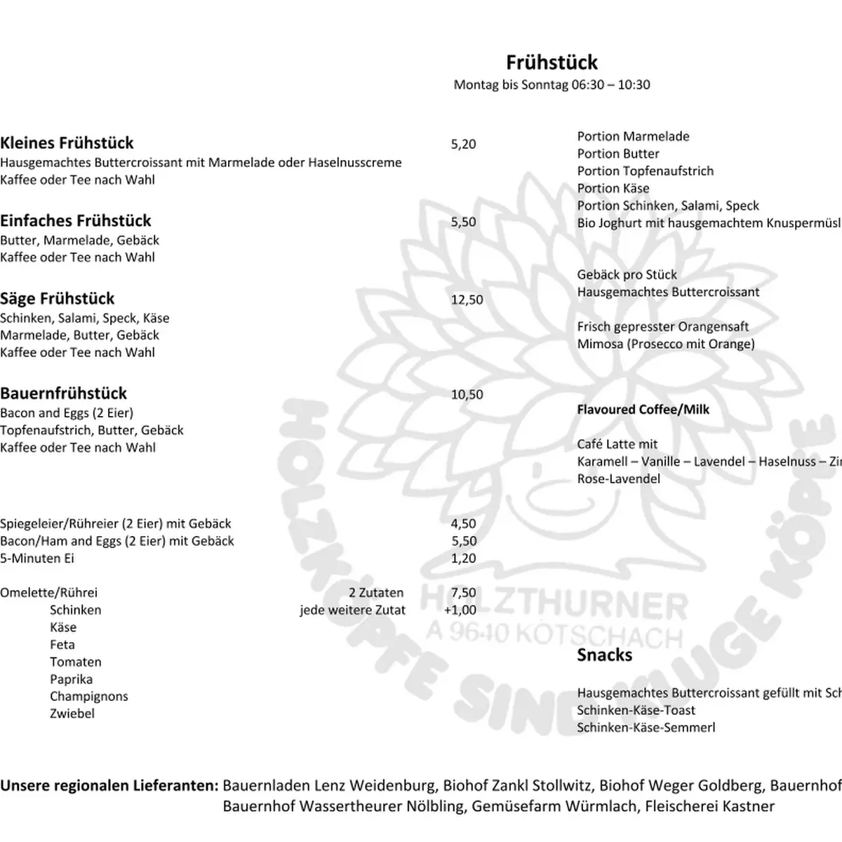Speisekarte photo 2