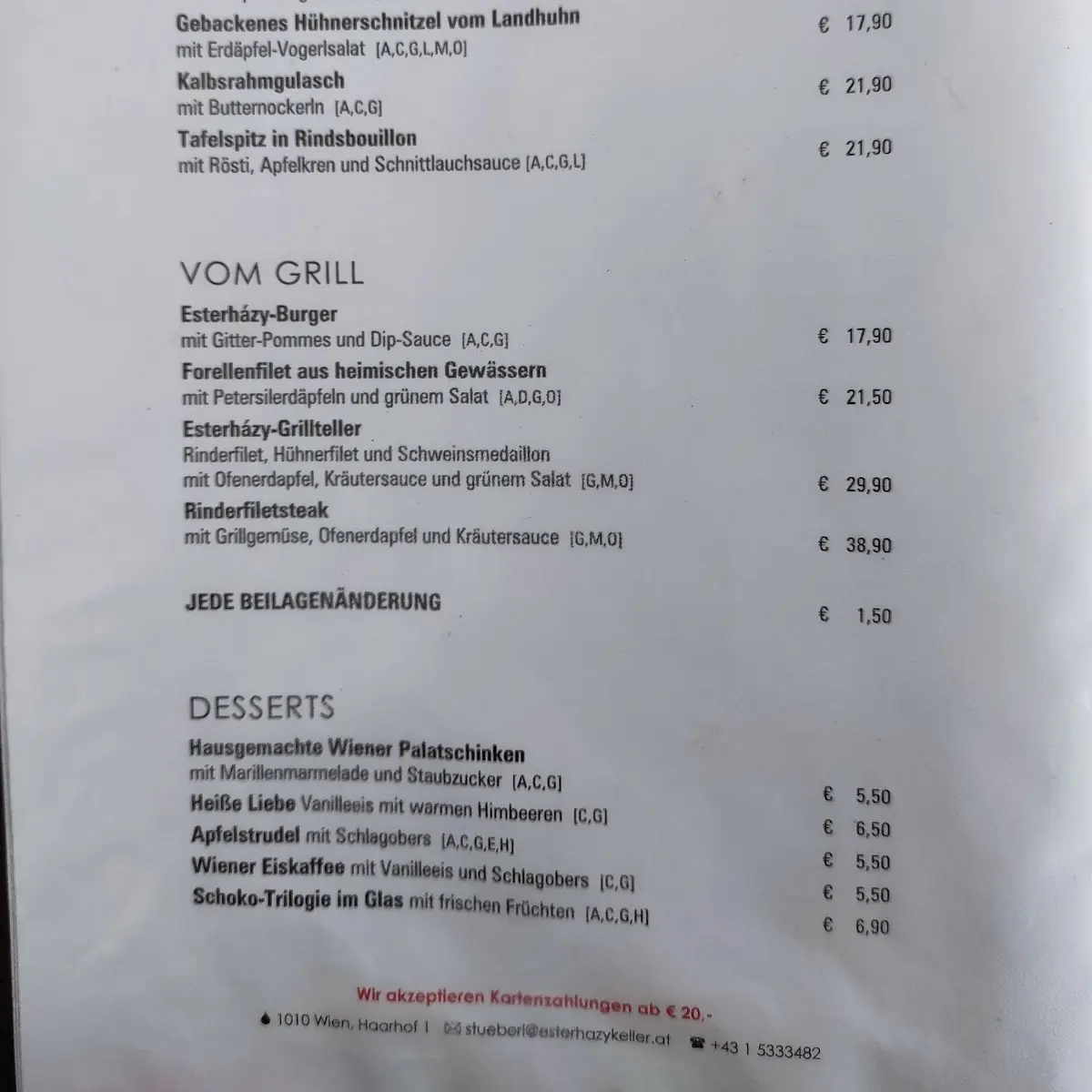 Speisekarte photo 3