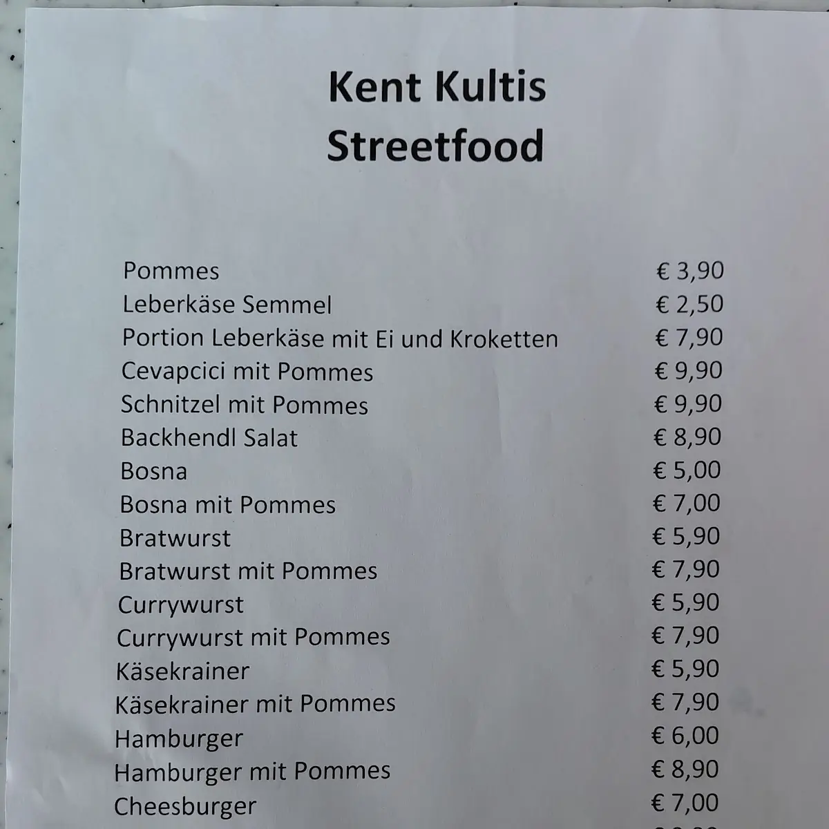 Speisekarte photo 2