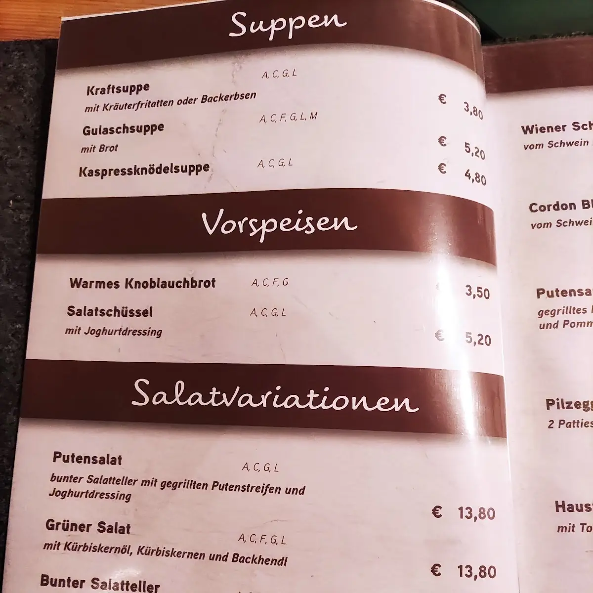 Speisekarte photo 3