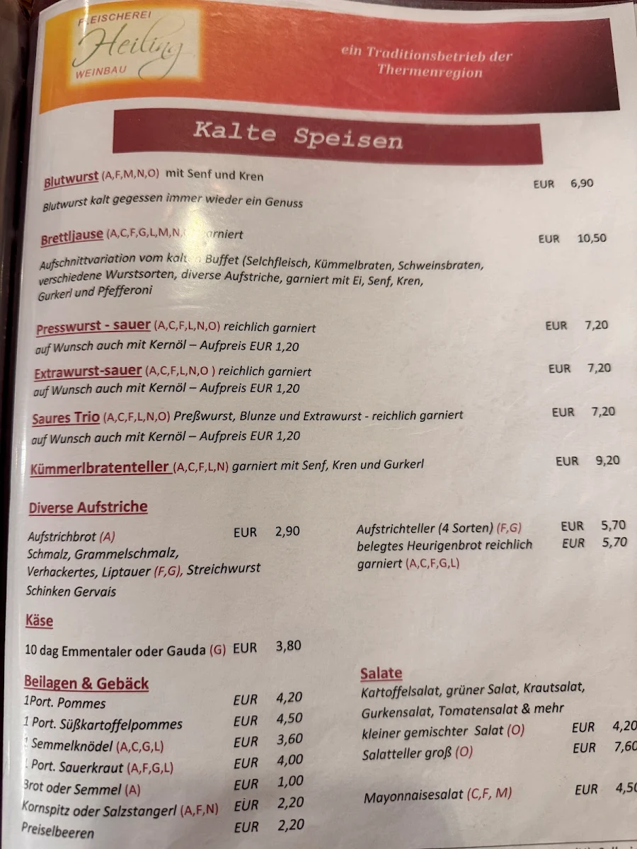 Speisekarte photo 2