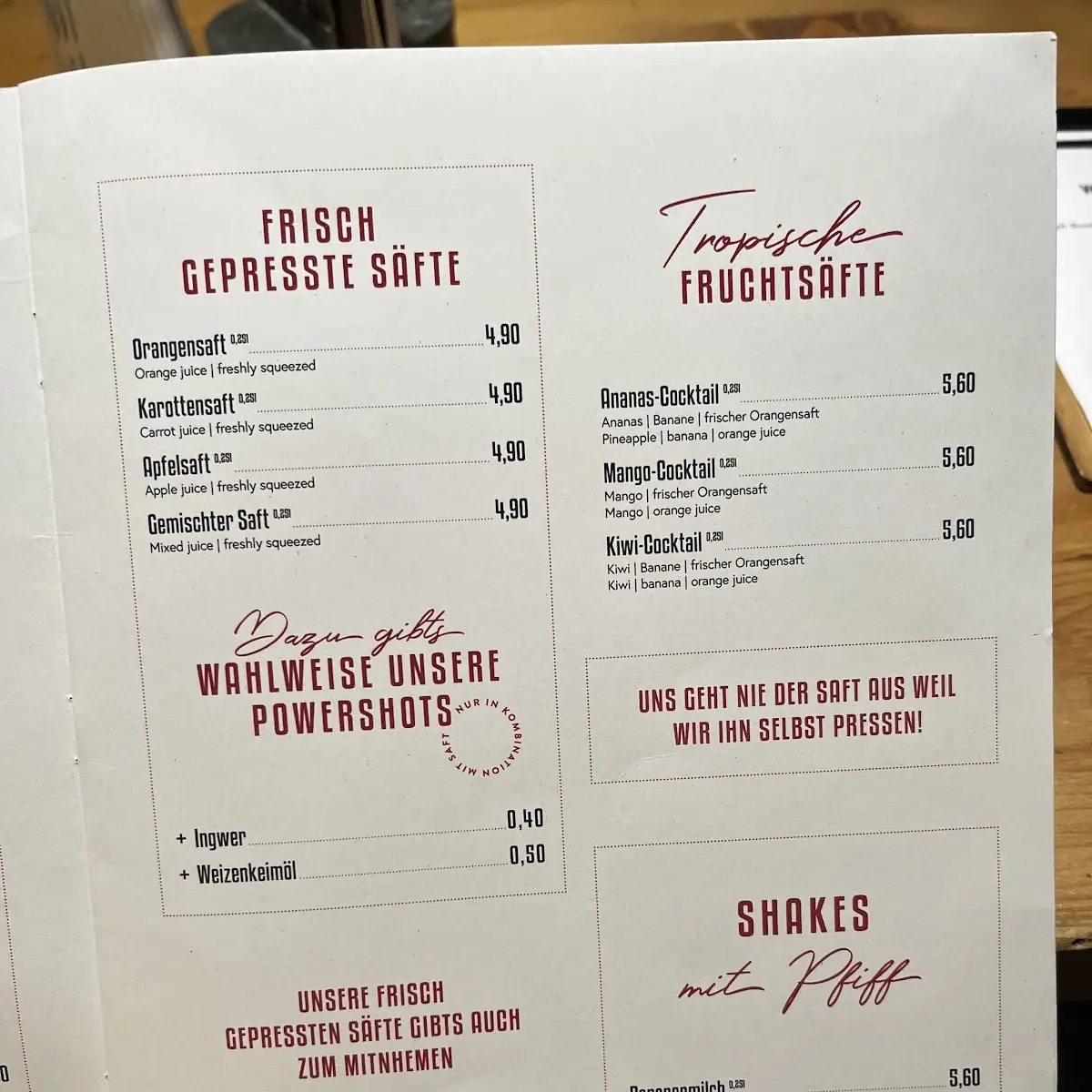 Speisekarte photo 3