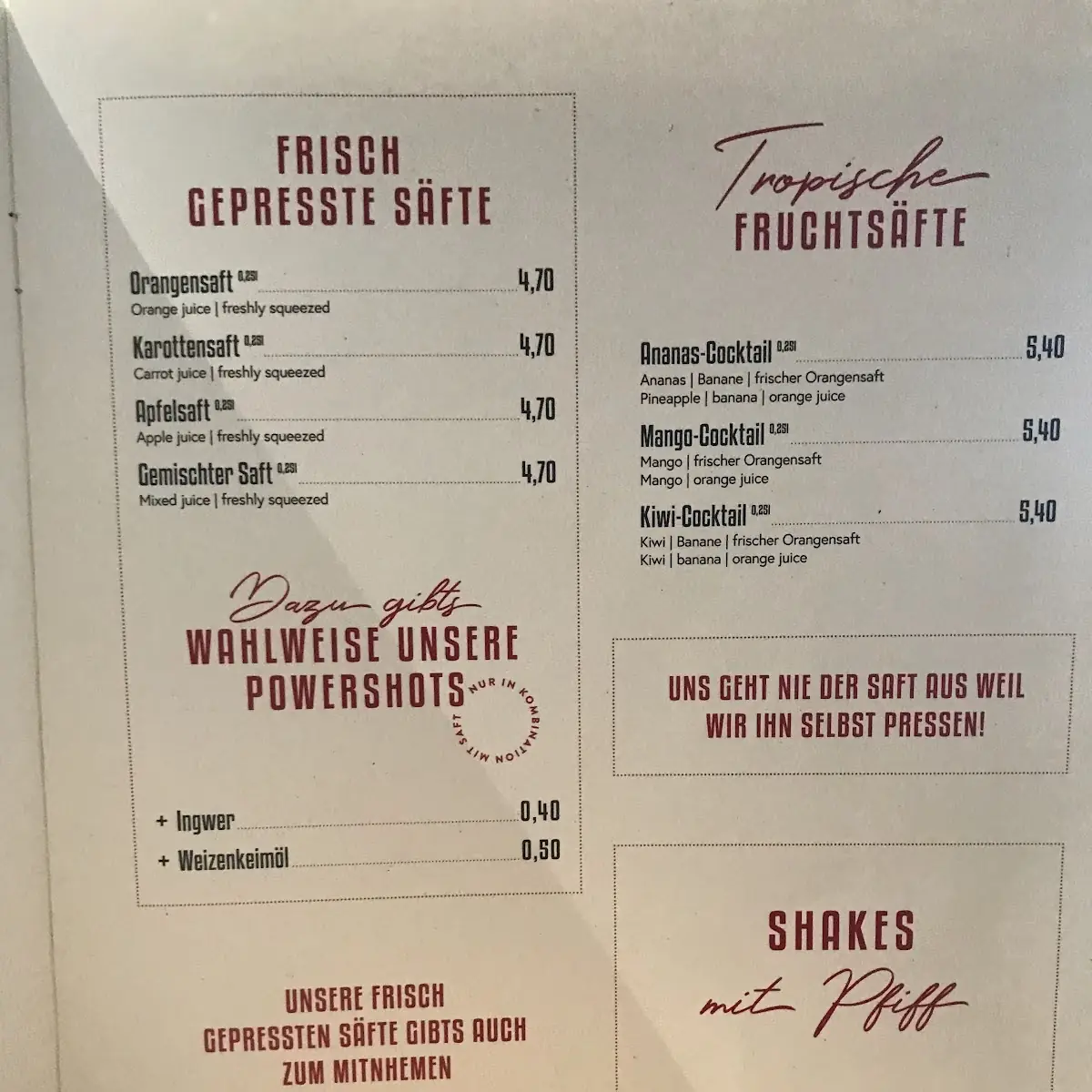 Speisekarte photo 5
