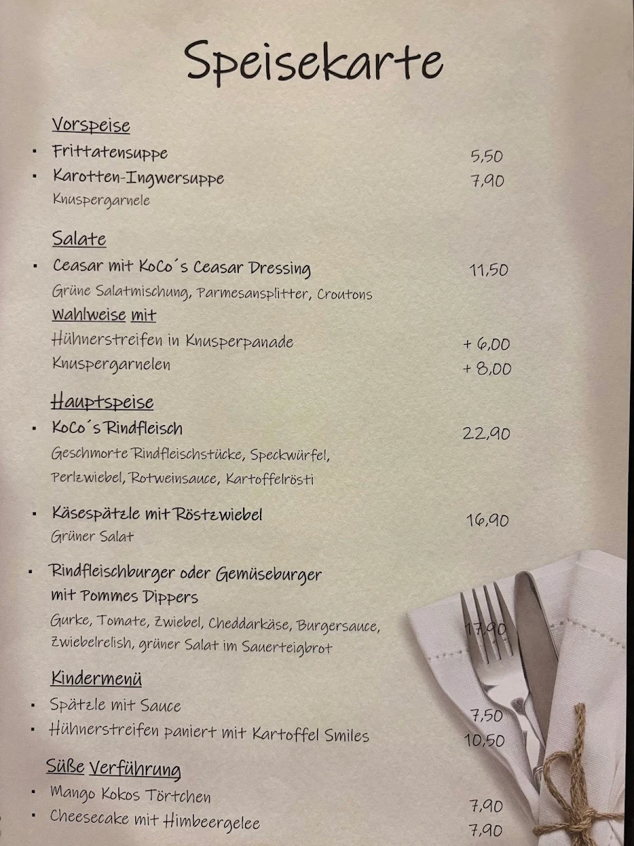 Speisekarte photo 1
