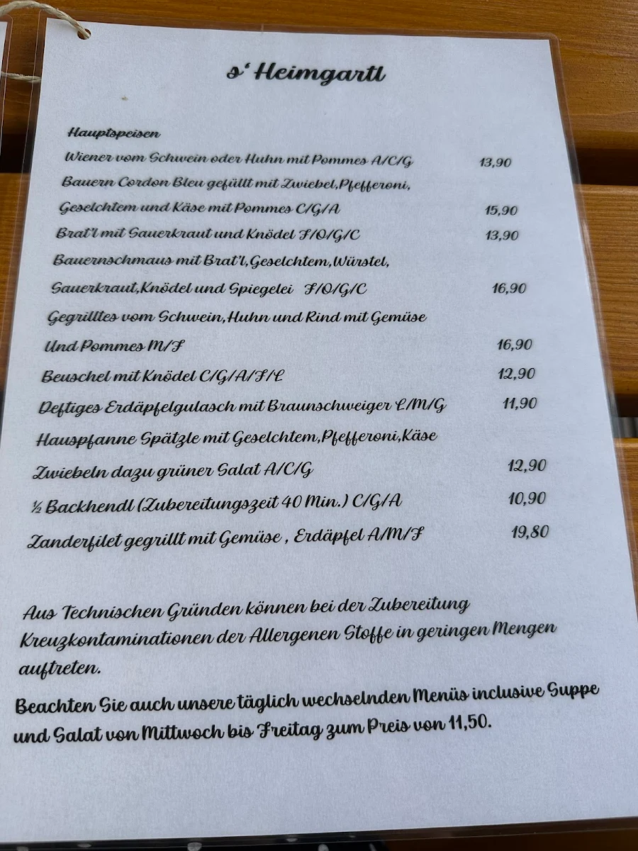 Speisekarte photo 1