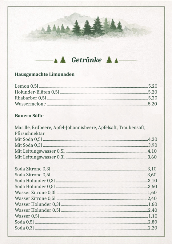 Speisekarte photo 2