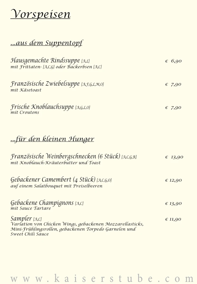 Speisekarte photo 1