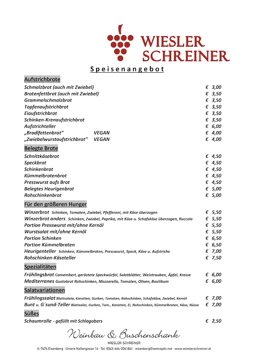 Speisekarte photo 1
