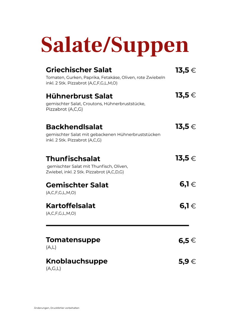 Speisekarte photo 6