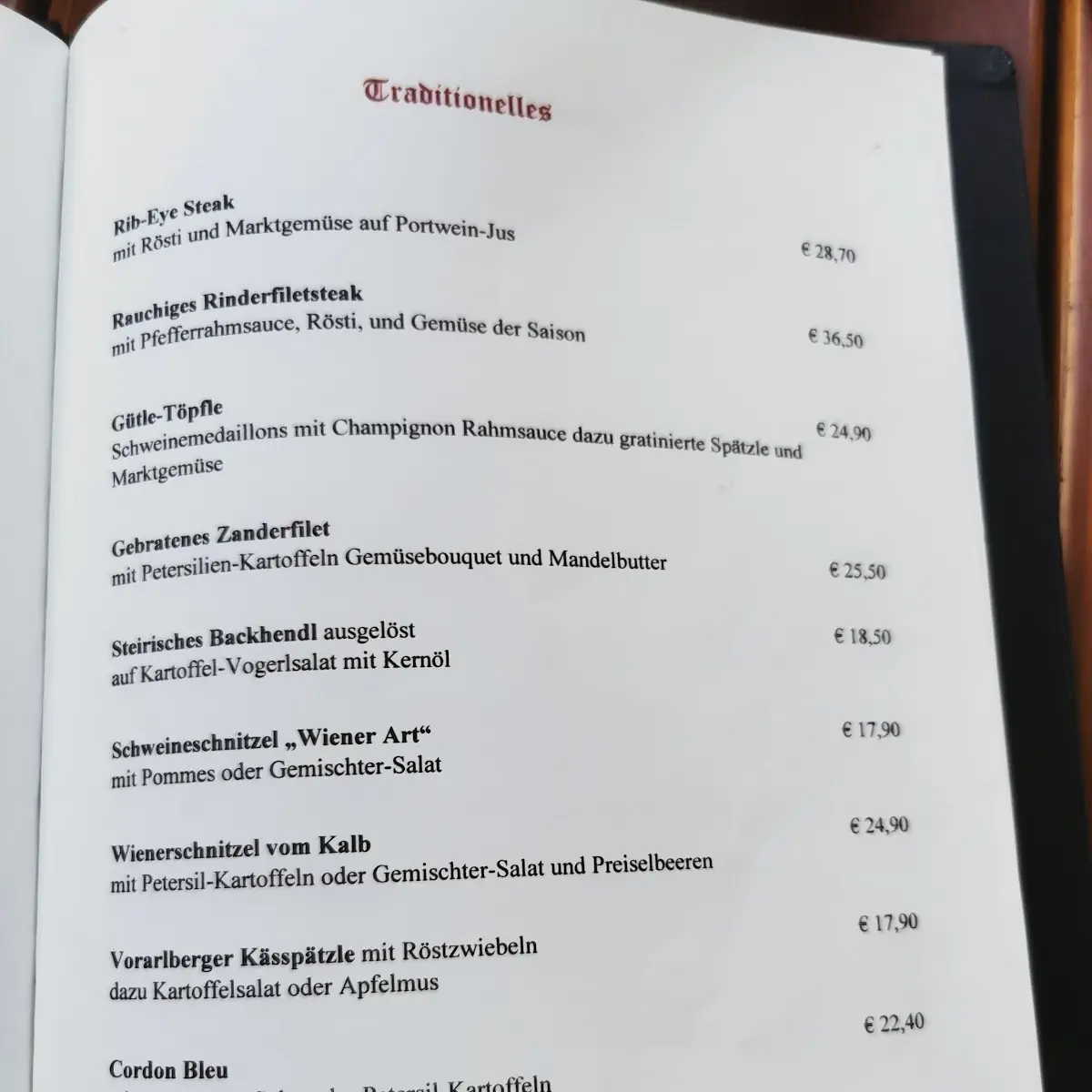 Speisekarte photo 2
