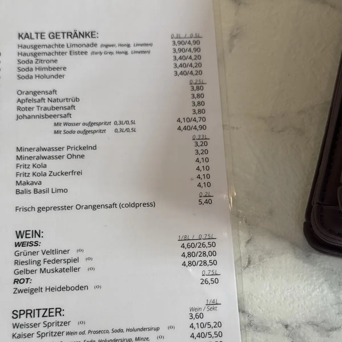 Speisekarte photo 5