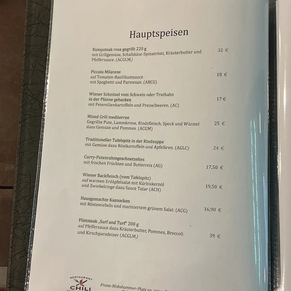 Speisekarte photo 3