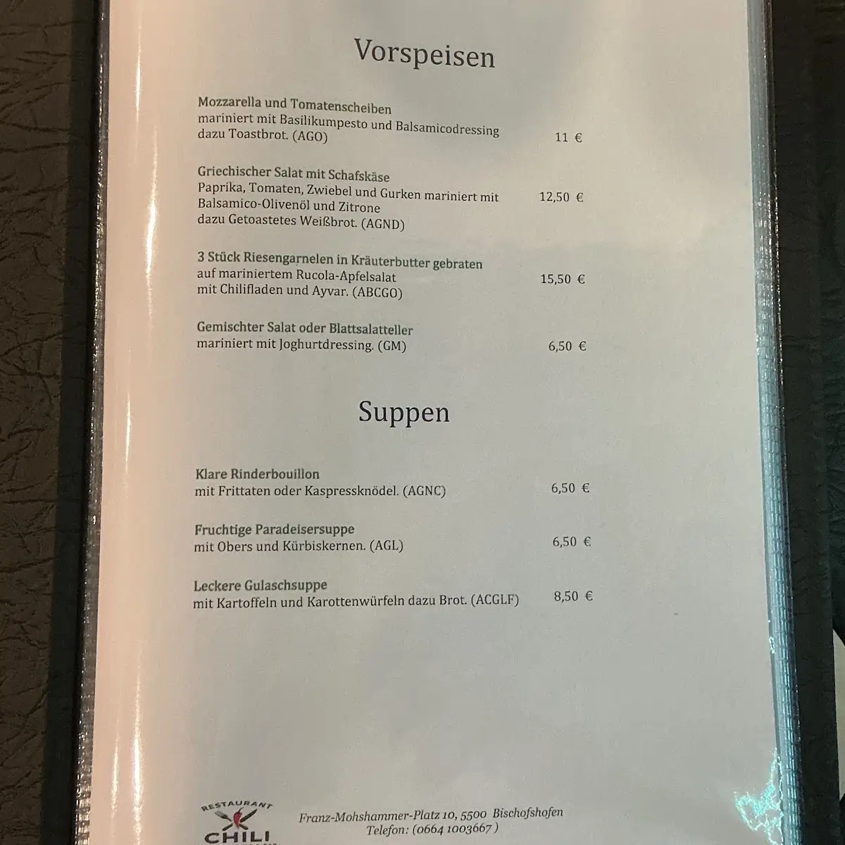 Speisekarte photo 5