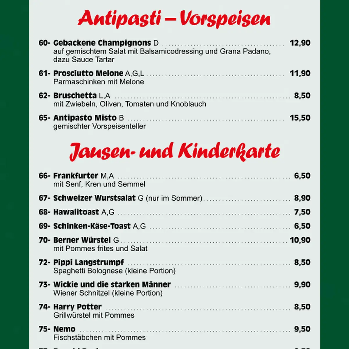 Speisekarte photo 7