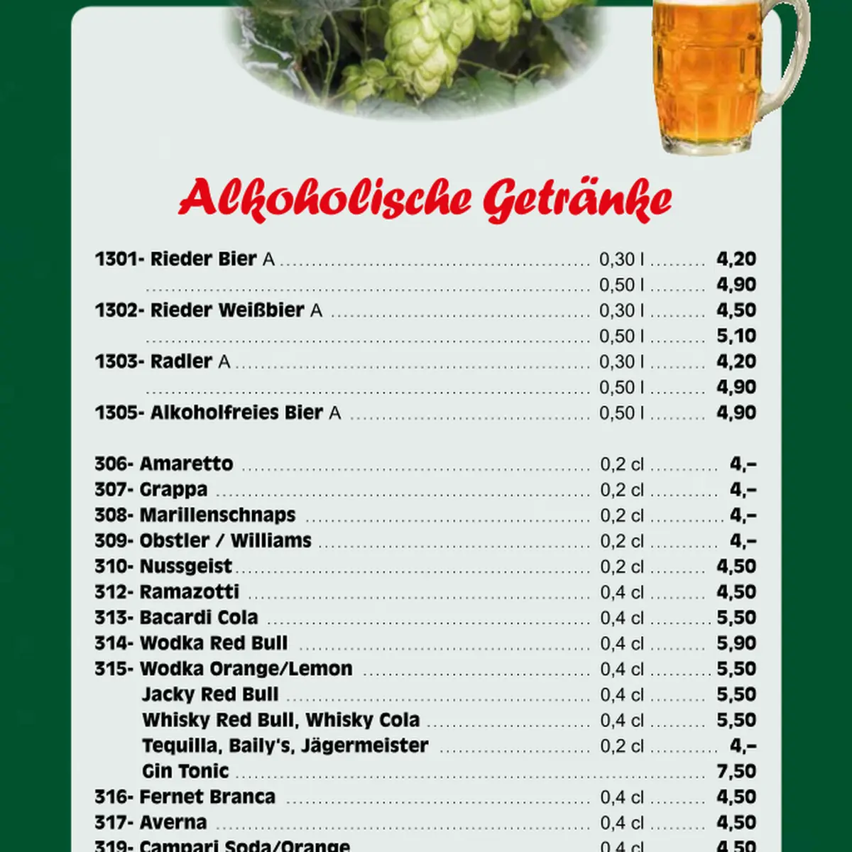Speisekarte photo 8