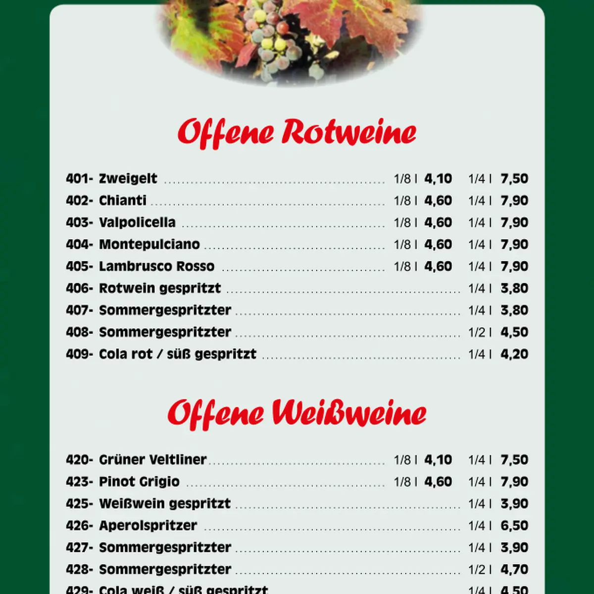 Speisekarte photo 9