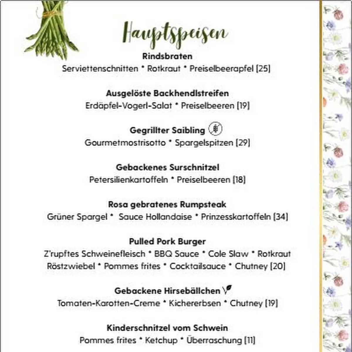 Speisekarte photo 2