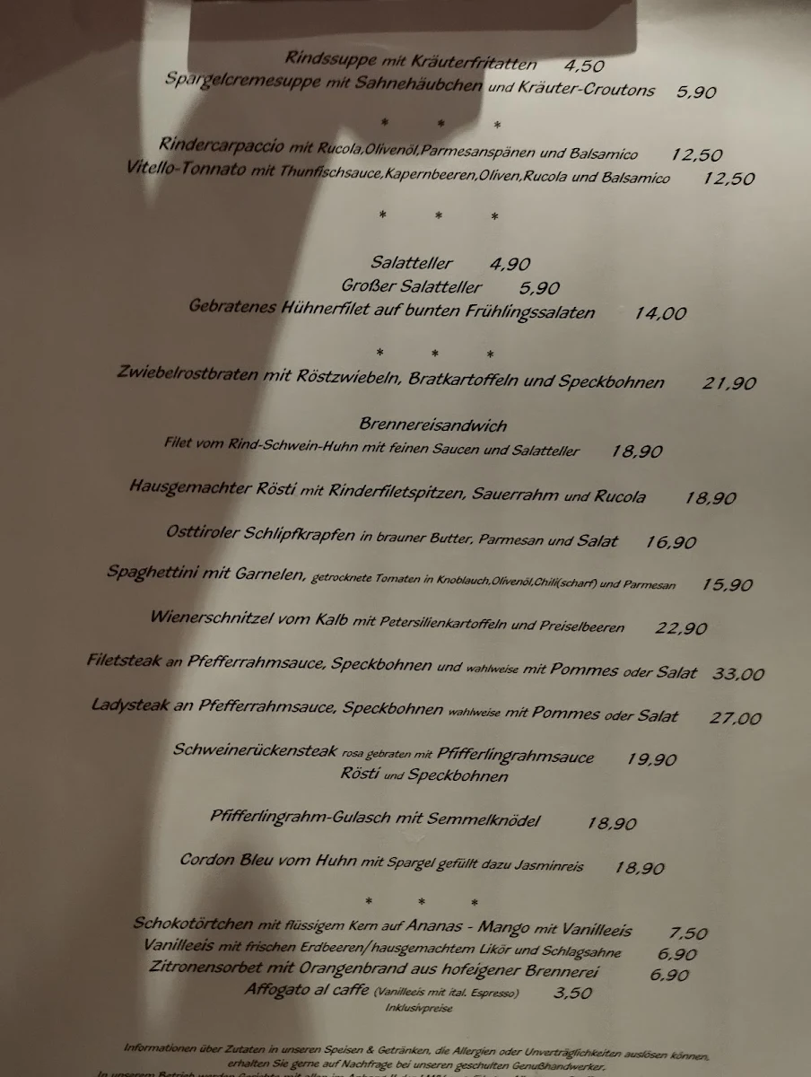 Speisekarte photo 2