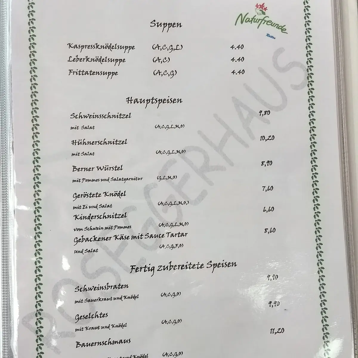 Speisekarte photo 5