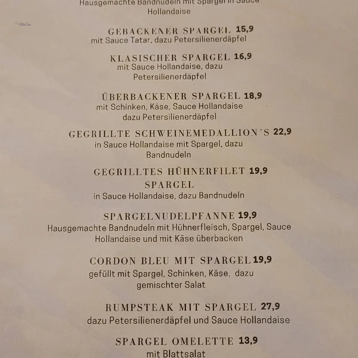 Speisekarte photo 6