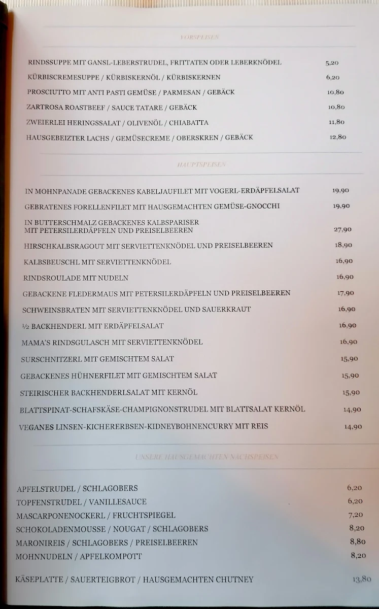 Speisekarte photo 1