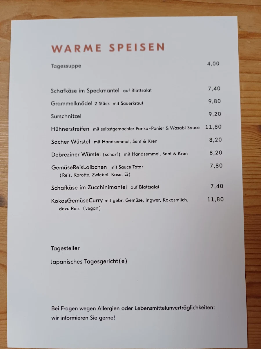 Speisekarte photo 5