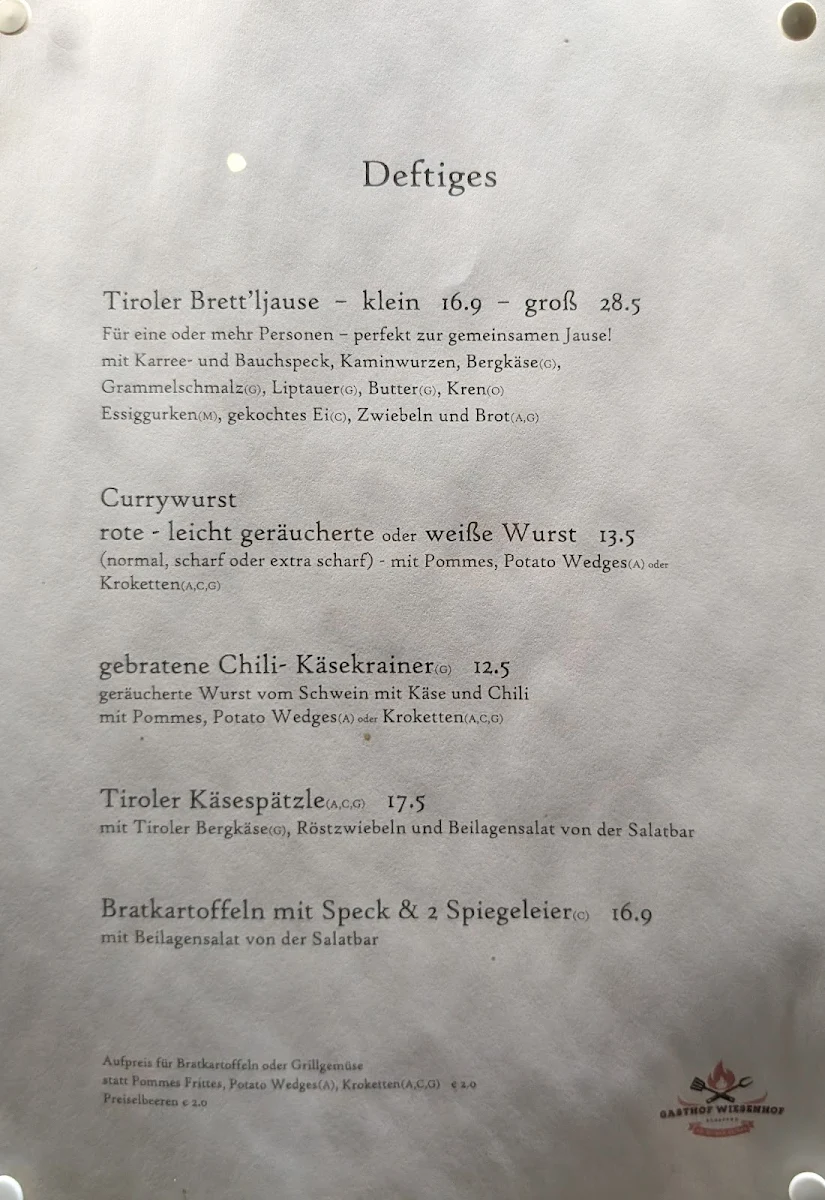 Speisekarte photo 1