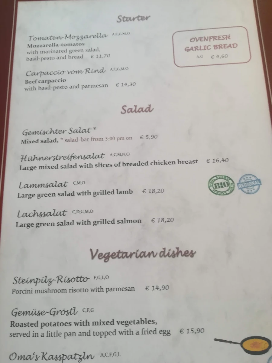 Speisekarte photo 3
